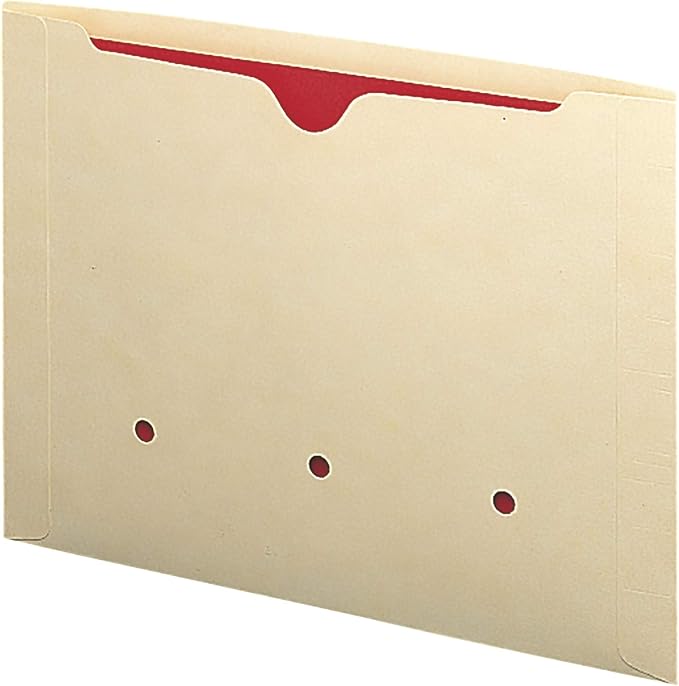 Smead End Tab Dental-Style File Jacket, Reinforced Straight-Cut Tab, Flat-No Expansion, Letter Size, Manila, 50 per Box (76900)