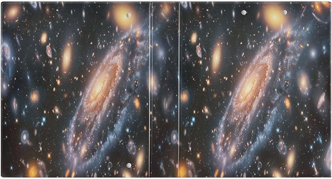 ALAZA 3 Ring Binder Galaxy Universe Space Clipboard Round Ring Binder Holds 1.5 Inch Three Binders Heavy Duty Binders for Office Supplies, 1Pack