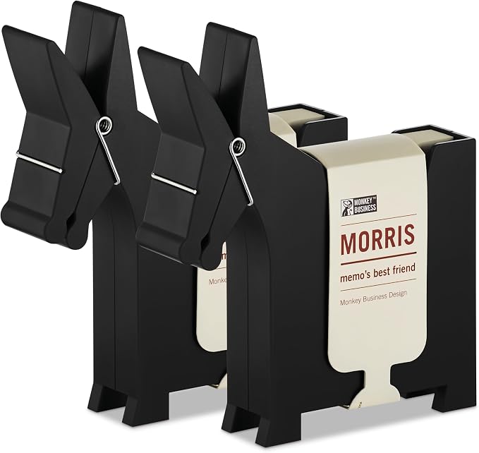 Monkey Business: Morris The Donkey Desktop Memo Holder - Cute Sticky Notes Holder & Desk Organiser, Office Accessories - Funny Decoration