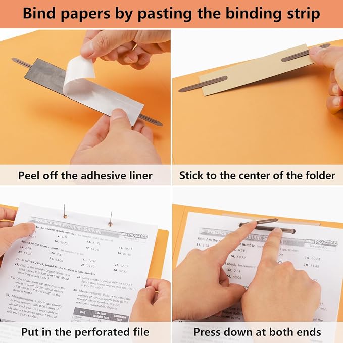 Self-Adhesive Prong Paper Fasteners- IMLIKE 2" Capacity,Strong Adhesion,Metal Fasteners，2.75" Base for Paper Folder or Files,100 pcs/Box (Pack of 2)