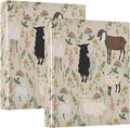 Goat and Flowers Light Beige 1.5 Inch Binders 3 Ring for Letter Size Holds 200 Sheets Notebook Binder with Clipboard for Women or Men