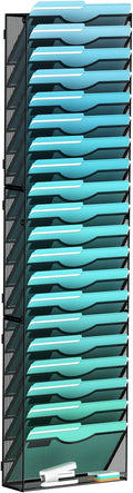 Gawerk 21-Tier Wall File Organizer Hanging Wall File Holder Wall Mount Paper Folder Organize