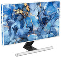 Baocicco Navy Blue Gold Marble Waterproof TV Dust Cover 37, 38, 39 Inch Creative Texture Grain Television Screen Cover Abstract TV Display Protectors Protective LED LCD OLED TVs Dust-Proof