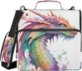 Watercolor Dragon 3 Ring Binder Bag 1.5 inch Binder Organizer with Zipper Shoulder Strap 500 Sheet Documents Storage School Office