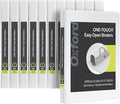 Oxford Round Ring Binders, Binders for School and Office, 0.5 Inch ONE-Touch Binders, View Binder Covers on 3 Sides, Xtralife Hinge, Non-Stick, PVC-Free, White, 12 PK (90793)