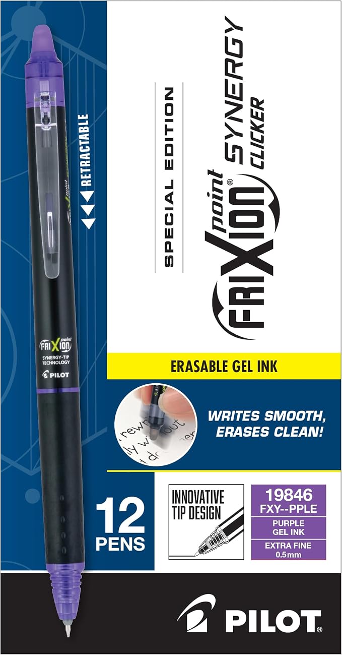 Pilot Pens, Extra Fine Point 0.5 mm, Pack of 12, Purple Ink
