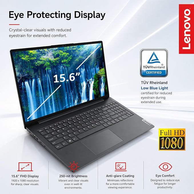 Lenovo V15 Business Laptop 2026 Edition, AMD Ryzen 3 7320U (Beat i7-1065G7), 15.6" FHD Display, 16GB DDR5 RAM, 512GB NVMe SSD, Wi-Fi 6, RJ-45, Dolby Audio, Windows 11 Pro, Black