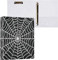 Spiders Web 3 Round Ring Binders Black | 1.5 Inch Binder with Clipboard, PVC Pockets, Work Organizer, Holds 200 Sheets for School Office 1 Pack
