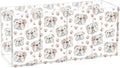 English Bulldog Dog Paw Print 4 Compartment Acrylic Pencil Holder, Printed Pencil Holder Makeup Brush Holder Acrylic Desktop Accessories for Pencil Cutlery Toiletries Storage