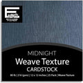 Midnight—12x12 Textured Cardstock | 80lb Textured Blue Scrapbook Paper | Premium Cardstock for Cricut Cutting | 25 Sheets