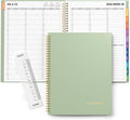 SUNEE 2026-2027 Appointment Book, Quarter-Hourly, Weekly & Monthly - from July 2026 to June 2027, 8.5"x11" Academic Planner, Flexible Cover, Note Pages, Bookmark, Spiral Binding, Sage Green