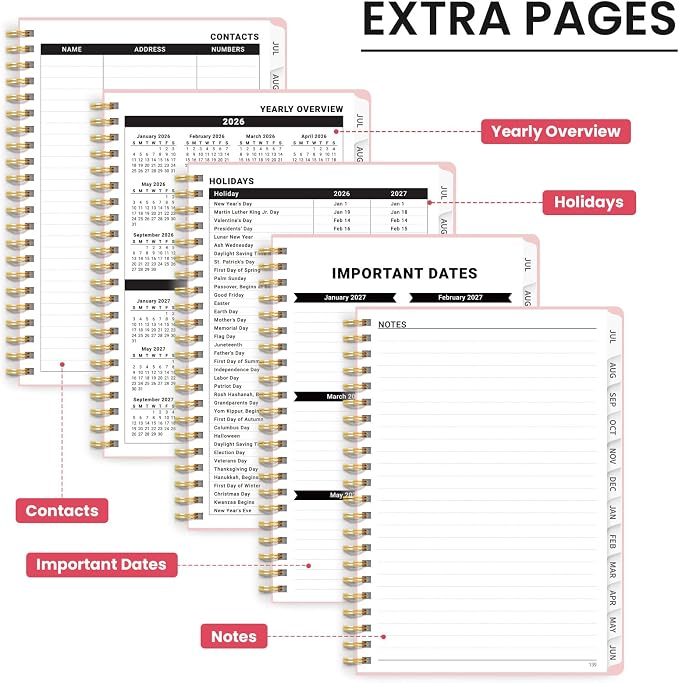 ZOTIA Planner 2026-2027 Weekly & Monthly Calendar Planner Jul 2026-Jun 2027