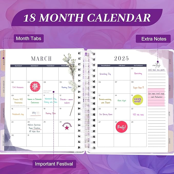 Arundhati Planner 2026-2027, 18 Months Large Daily Weekly Monthly Organizer
