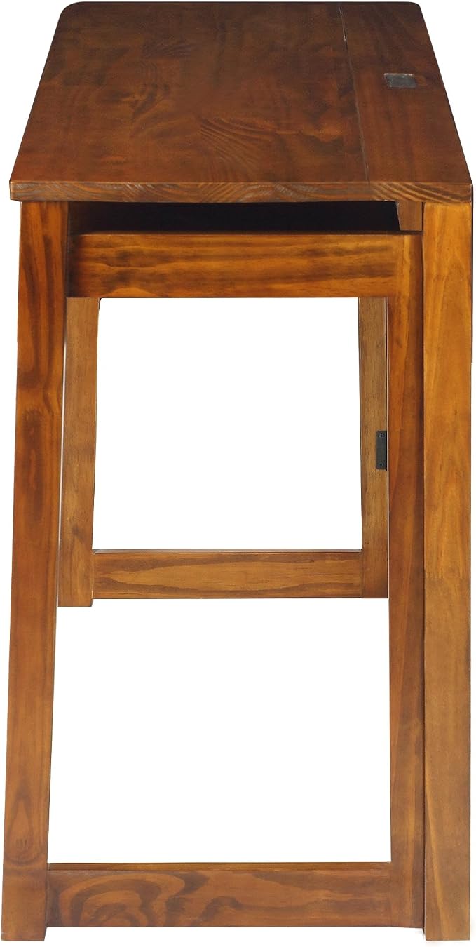 Casual Home Folding Desk with Pull-Out & USB Ports
