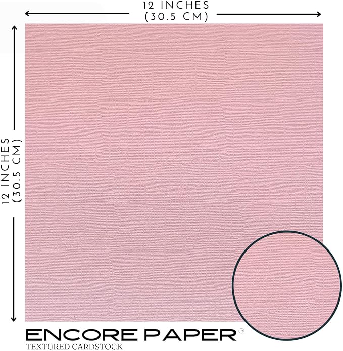 Pink Champagne—12x12 Textured Cardstock | 80lb Textured Pink Scrapbook Paper | Premium Cardstock for Cricut Cutting | 25 Sheets
