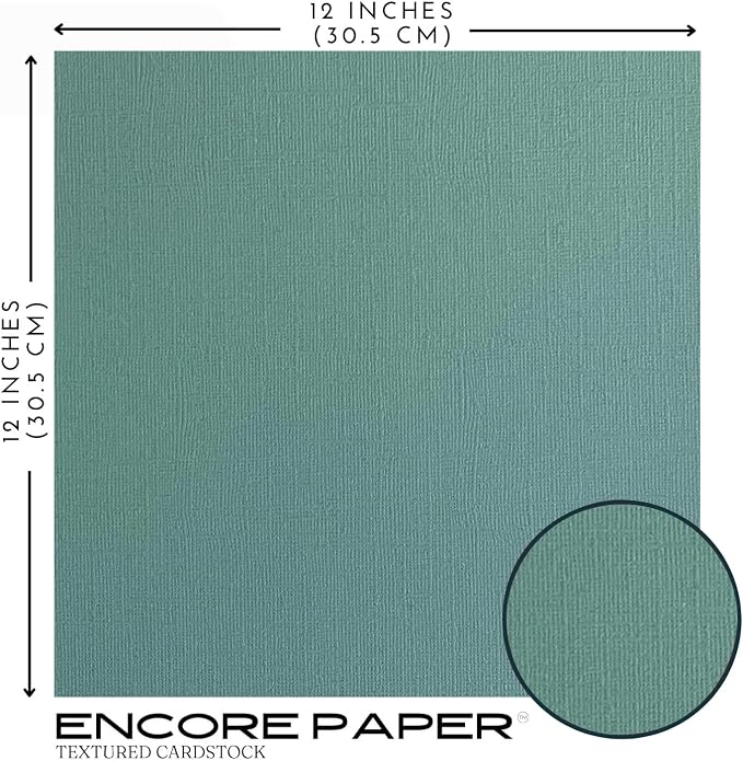 Mediterranean Blue—12x12 Textured Cardstock | 80lb Textured Blue Scrapbook Paper | Premium Cardstock for Cricut Cutting | 25 Sheets