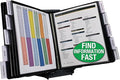 Ultimate Office AdjustaView Expandable Desk Reference Display Organizer 10B | 5 Adjustable Viewing Angles, Dual Weighted Base, 10 Letter Size EZ-Load Black Pockets, ADD-ON to Expand Capacity at Anytime