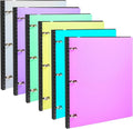 WOT I 6-Pack Telescoping 3 Ring Binder(0.75"), Expandable Flexible Binder - Patented Design for Easy Portability, Holds 8.5"x11" Paper for School, Office, Home(Assorted Pastels)