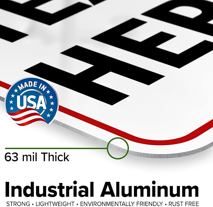 Custom Sign, Custom Sign for Business, Indoor/Outdoor use. 12x18 Inches, Rust Free .063 Aluminum, Fade Resistant, Made in USA by My Sign Center (Header)