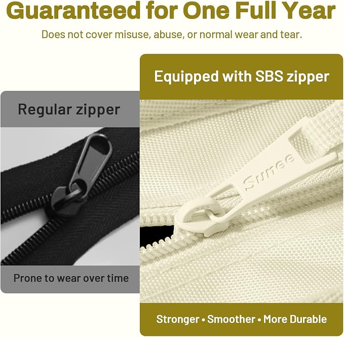 SUNEE Zipper Binder with Handle, 1.5 Inch O-Ring, 325 Pages Capacity, with 5-Tab Expanding File Folder for Classified Storage, Small Size Lightweight Zipper Bag for Middle School Students, Soft Beige