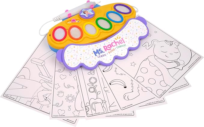 Crayola Ms Rachel Color Wonder Magic Light Brush, Mess Free Coloring Toy 3+ | Paint Set for Toddlers, Musical Ms Rachel Toys, No Mess Painting, Birthday Art Gift for Kids, Screen Free Arts & Crafts