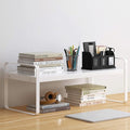 YGYQZ Desk Shelf Organizer, 1-Tier Desktop Bookshelf, White | Cute Minimalist Style, Modular Desktop Storage, Space-Saving Organization, Ideal for Office & Dorm