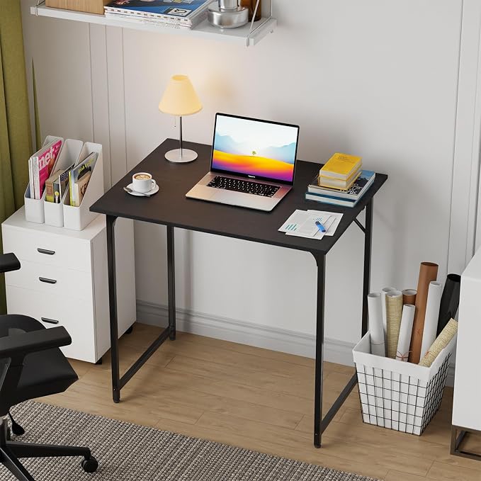 FDW 32 inches Office Small Computer Desk/Home Office Desk/Study Student Writing Desk/Modern Simple Style Desk,Black
