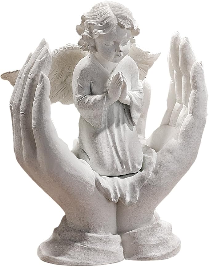Design Toscano Prayers of an Angel Bonded Marble Statue