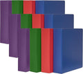 12 Pack Assorted Color 3-Ring Binders, 2", Round Ring, Durable, EPI, Holds 425 Sheets, 2 Inside Pockets, Organizer for School, Home Office