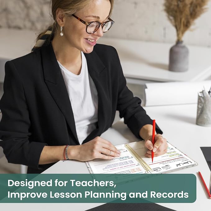 Taja Planner 2026-2027, Jul 2026-Jun 2027 Monthly & Weekly Calendar Planner | 6.3" x 8.5", Hardcover Academic Calendar, Teacher Student Agenda Book with Tabs, School Office Supplies, Blush Peony