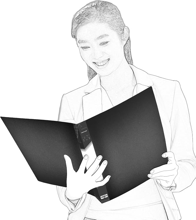 Presentation Book 40 Clear Pockets Sleeves Protectors Art Portfolio Clear Book for Artwork, Report Sheet, Letter (16.5x12.1inch)