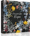 Recipe Binder 8.5x11 3 Ring with Plastic Sleeves, Blank Recipe Book Binder | Waterproof recipe binder 8.5x11 with plastic sleeves, recipe cards and gift box to make your own cookbook(Blossom).