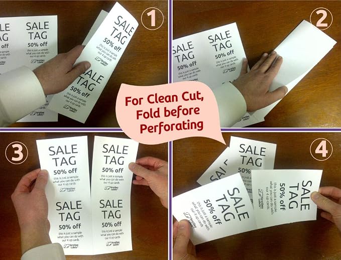 NextDayLabels Laser and Inkjet Printer Postcards, 8.5 x 11, 4 up Per Page | 4.25" x 5.5" Each Card After Perf 250 Sheets / 1000 Cards, White Extra Heavy, Good for Duplex Printing, Coupons, Made in USA