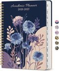 Taja Planner 2026-2027, Jul 2026-Jun 2027 Monthly & Weekly Calendar Planner | 6.3" x 8.5", Hardcover Academic Calendar, Teacher Student Agenda Book with Tabs, School Office Supplies, Midnight Blooms