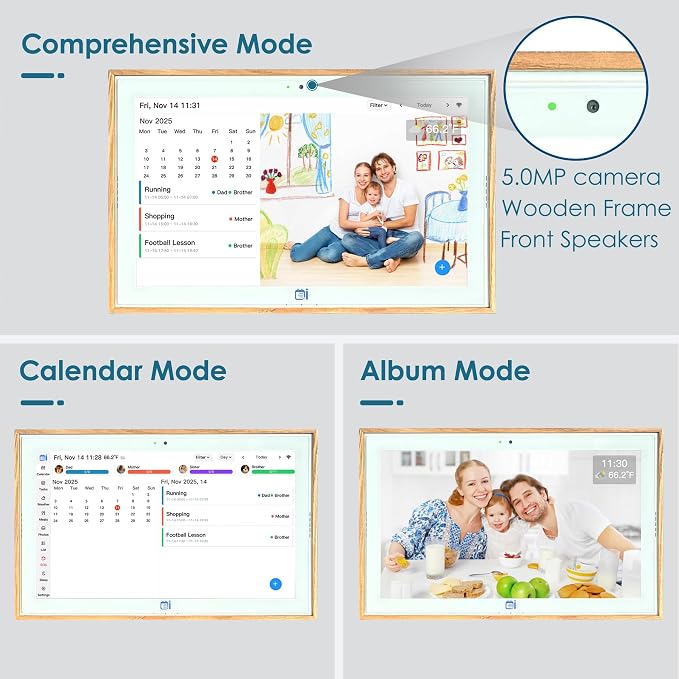 15.6" Digital Wall Calendar No Monthly Fee Family Hub Touchscreen