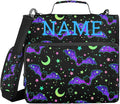 Personalized Magic Bat 3 D-Ring Binder Bag Zipper Organizer | Multi-Pocket with Handle and Detachable Shoulder Strap Holds 500 Sheets for School Office Supplies