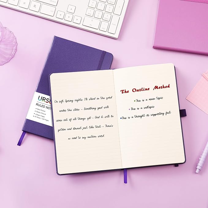 Ruled Notebook/Journal - Classic Lined Journal/Notebook, 5.3'' x 8.26''