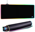 Cacoy 48"x20" RGB XXL Large Gaming Mouse Pad, LED Lighting Mouse Mat, Black | Oversized RGB Desk Mat for Keyboard and Mouse Non-Slip Base Desk Accessories Stitched Edge Optimizing Mouse Tracking Accuracy