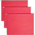 Smead Standard Hanging File Folders, 25 Count, Red, 1/5-Cut Adjustable Tabs, Letter Size (64067)