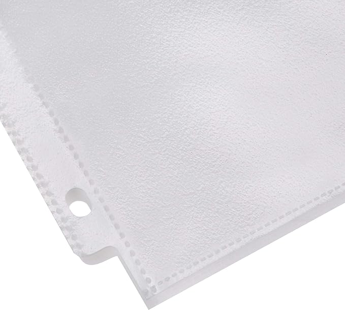 Amazon Basics Sheet Protectors for 3 Ring Binder, Non-Glare, Top Loading, Letter Size 8.5 x 11 in, Clear Plastic Sleeves, 100-Pack