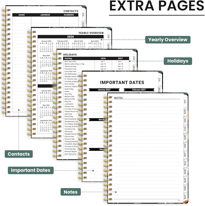 ZOTIA Planner 2026-2027 Weekly & Monthly Calendar Planner Jul 2026-Jun 2027