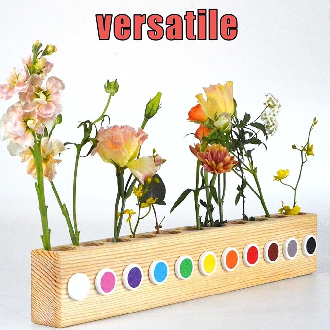 Desk Wood Colored Pen Pencil Holder, Solid Wooden Pencils Organizer Storage for Kids, Office and School Supplies.