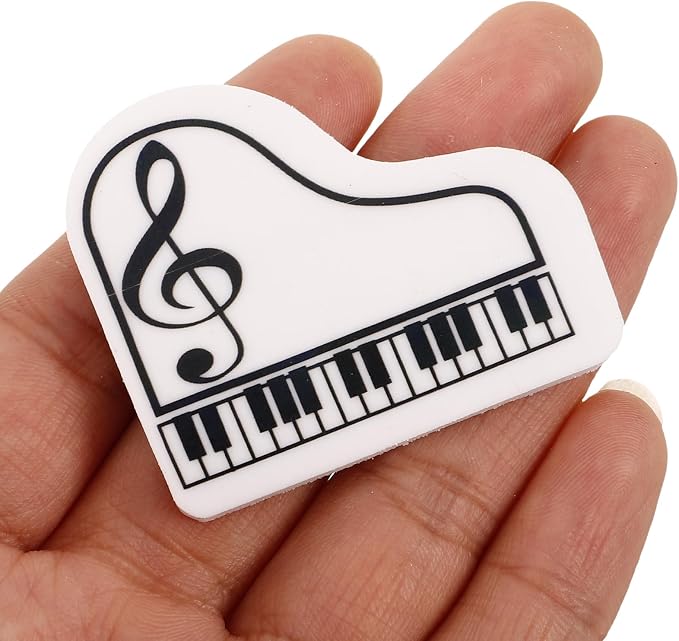 SEWACC Piano Shape Erasers 30 Pcs Small Portable TPR Erasers for Kids School Supplies Writing Correction Fun Stationery