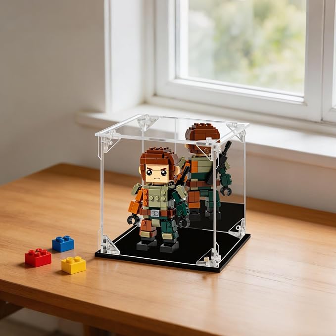 Display Case for Collectibles Assemble Clear Acrylic Box Alternative Glass Case for Display Action Figures Home Storage Organizing Toys (Internal dim 5.5X5.5X5 inch)