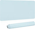 Patikil Desk Mat, 31"x15" Non-Slip Waterproof PU Leather Desktop Protector Cover Dual Sided Work Study Pad, Light Blue