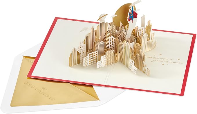Hallmark Signature Paper Wonder Pop Up Father's Day Card for Him (Superman)