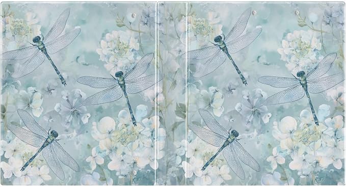 Hydrangea Flower and Dragonfly Binder 3 Ring 1.5 Inch Binder with Clipboard&Pockets, Hardcover Binders Heavy Duty Large File Folder for Office School Supplies - Holds 200 Sheets