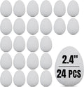 24 Pcs 2.4" White Foam Easter Eggs for Crafts – Textured Polystyrene DIY Foam Eggs for Painting, Spring Holiday Decorations, School Activities, & Handmade Ornaments – Bulk Pack, by Hygloss