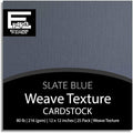 Slate Blue—12x12 Textured Cardstock | 80lb Textured Blue - Gray Scrapbook Paper | Premium Cardstock for Cricut Cutting | 25 Sheets