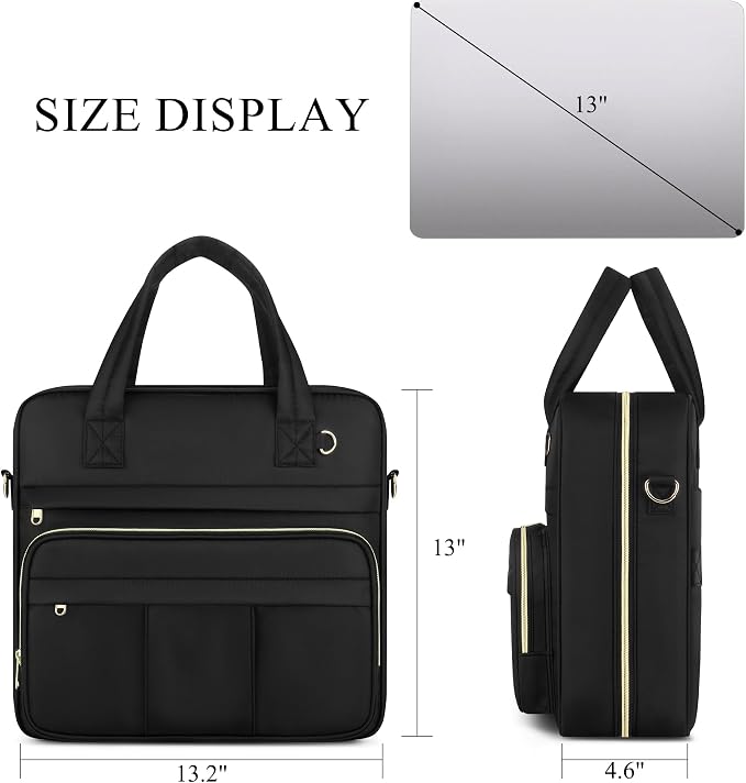 Zipper Binder | 3 Inch O-Ring, 600 Sheet Capacity Trapper Keeper with Shoulder Strap & Handle, Binder Bag with Multiple Storage Pockets, Fits 13" Laptop (Black)